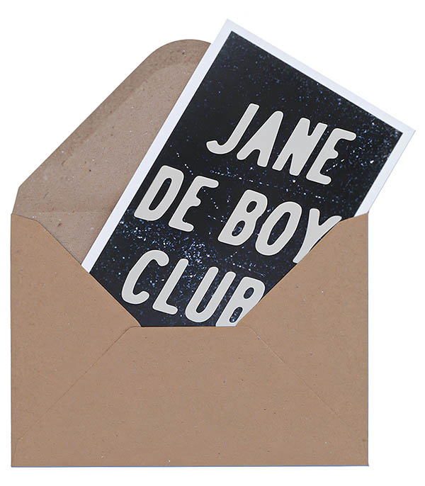 Carte de voeux Jane de Boy Club Noir LES BONNES SOEURS