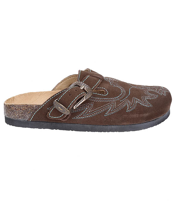 Sabots Bahia Suede Tobacco Mexicana