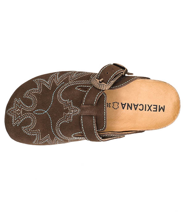 Sabots Bahia Suede Tobacco Mexicana
