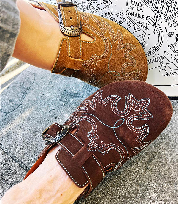 Sabots Bahia Suede Tobacco Mexicana
