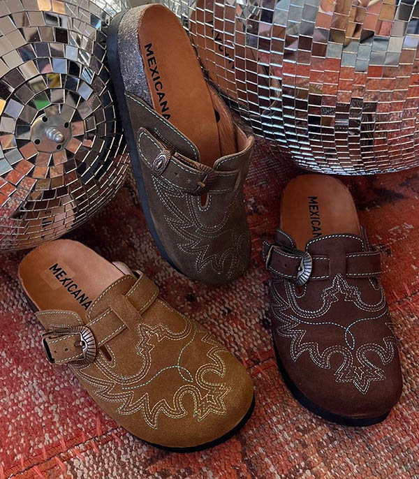 Sabots Bahia Suede Tobacco Mexicana