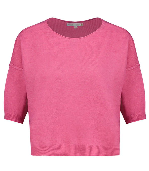 Pull Manches Courtes Bardot Fushia La Cabane Orson - Taille M/L