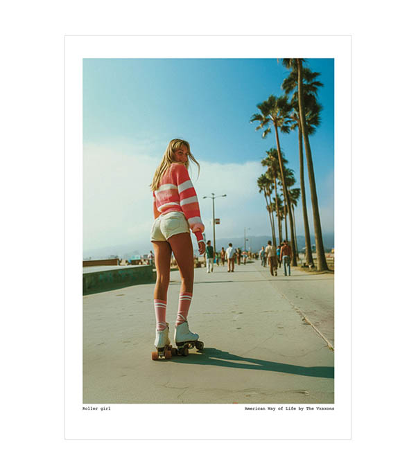 Affiche The Vision Awol 007 - Roller girl  30 x 40 cm Image Republic