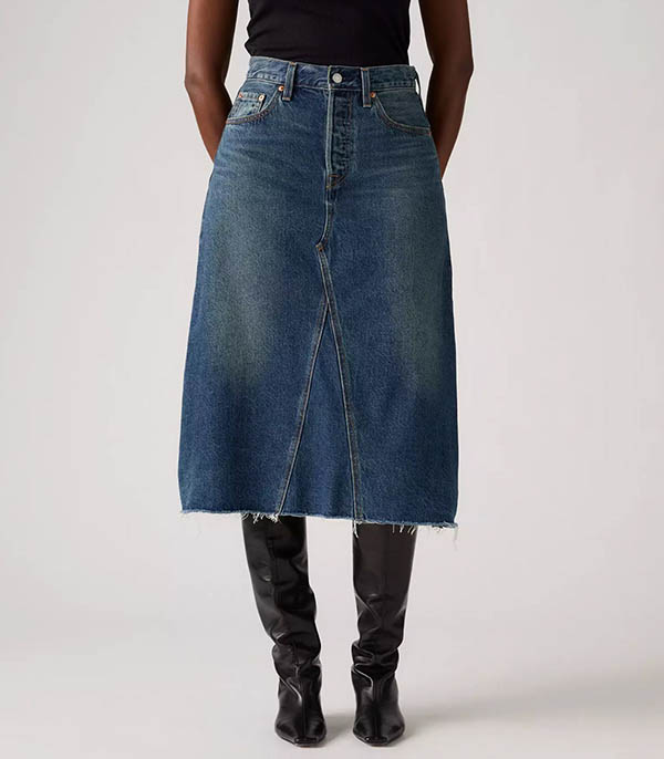 Jupe en jean High-Rise A-Line Deconstructed Skirt Levi's