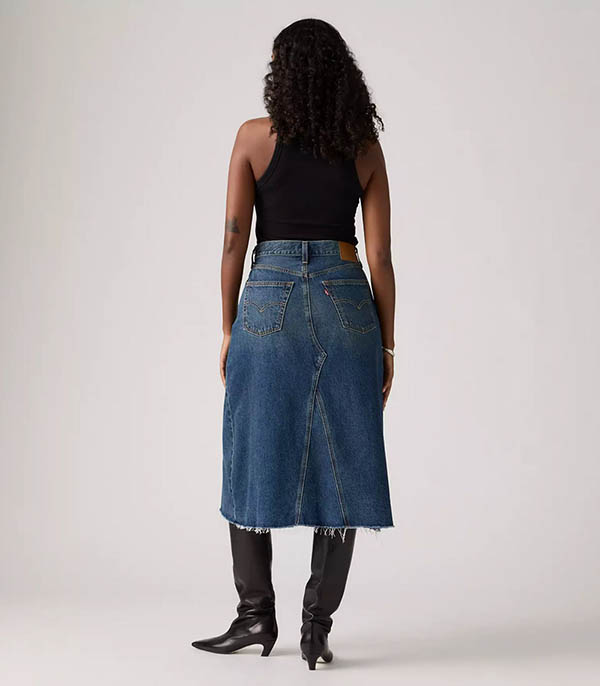 Jupe en jean High-Rise A-Line Deconstructed Skirt Levi's