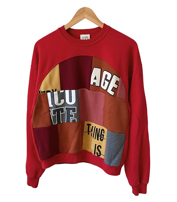 Sweat-shirt Jack Patchwork Rouge THIANE