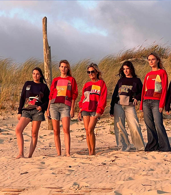 Sweat-shirt Jack Patchwork Rouge THIANE