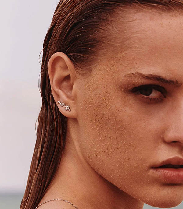 Boucle d'oreille Love is in the Air Or jaune Stone Paris