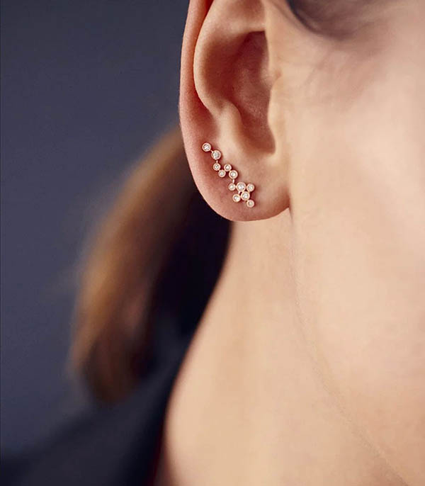 Boucle d'oreille Love is in the Air Or jaune Stone Paris