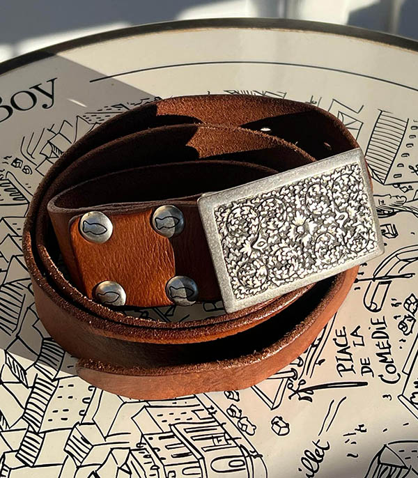 Ceinture cuir boucle rectangulaire Campomaggi