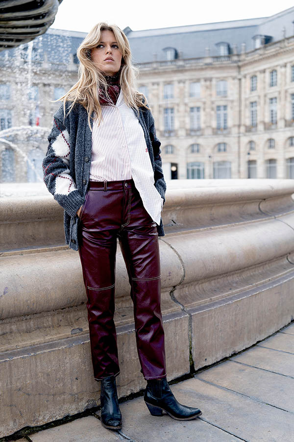 Chemise Edmond rayures Bordeaux Roseanna