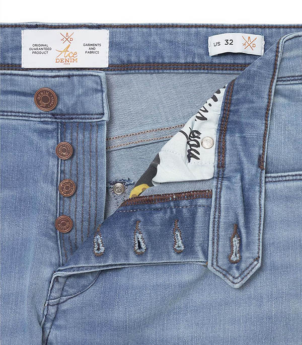 Jean Homme AD02 Bleached / Brown ACE DENIM