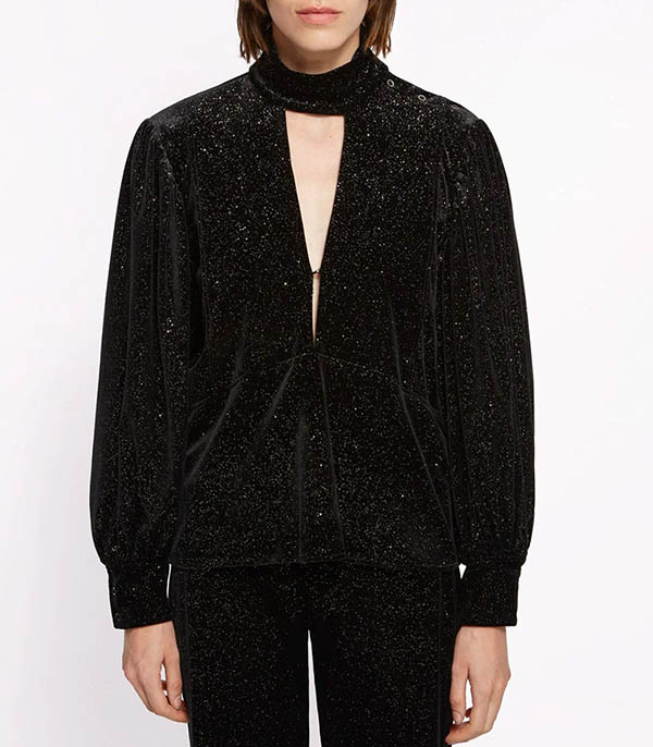 Blouse Bianca Galaxie velours Roseanna