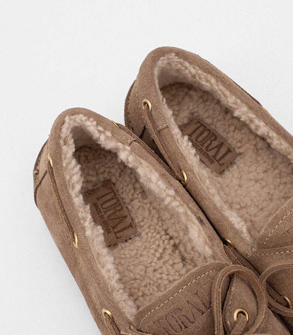 Mocassins KANDA moumoute Beige Toral