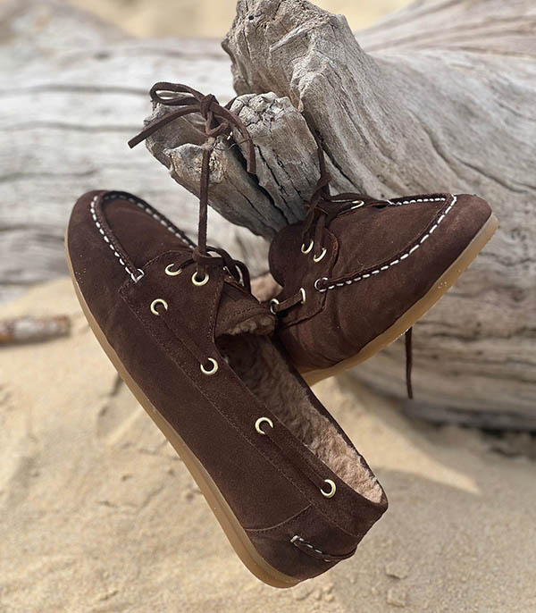 Mocassins KANDA moumoute Chocolat Toral