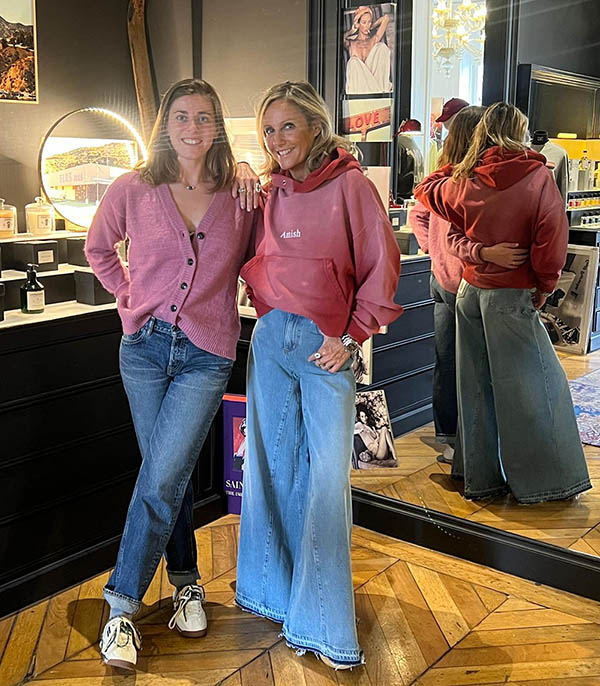 Hoodie homme vieux rose Amish