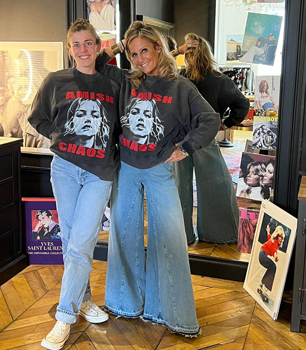 Sweat Noir vintage Amish