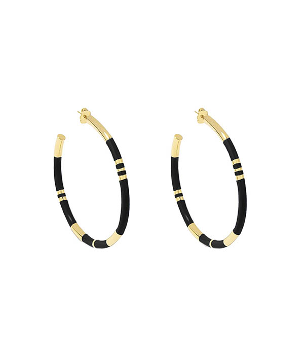 Créoles Positano Noir Aurélie Bidermann