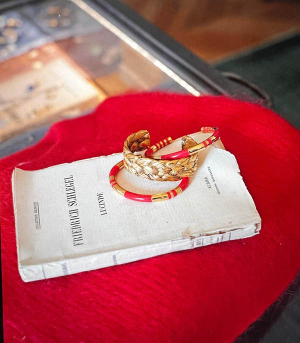 Jonc Positano Rouge Corail Aurélie Bidermann