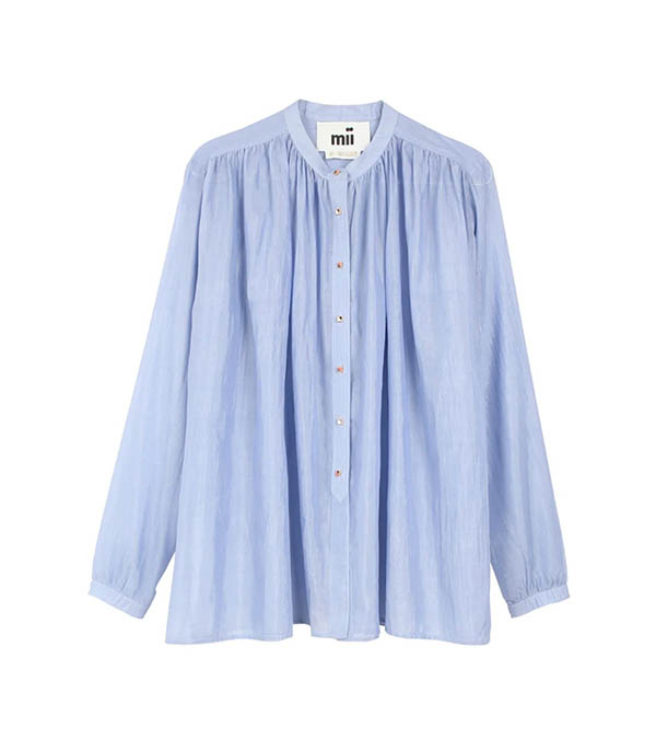 Chemise Nathalie col mao Mii