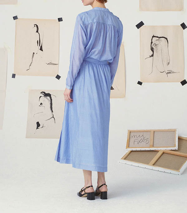 Chemise Nathalie col mao Mii