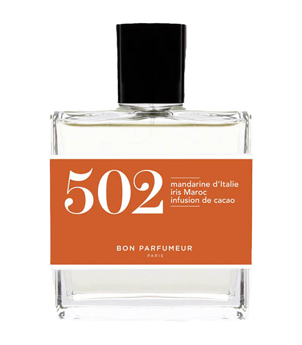 Eau de Parfum 502  Mandarine d'Italie, Iris Maroc et Infusion de Cacao 100 ml Bon Parfumeur