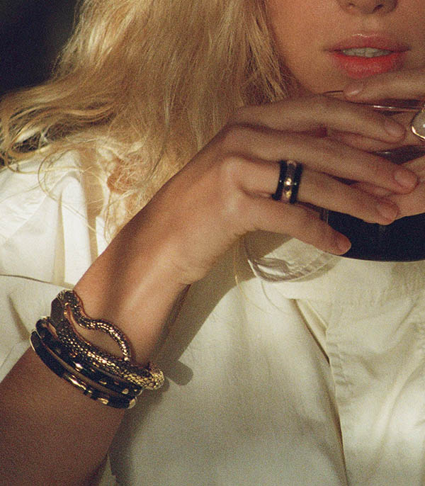 Jonc Positano noir Aurélie Bidermann