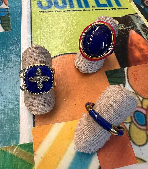 Bague tabarin Lapis lazuli Aurélie Bidermann