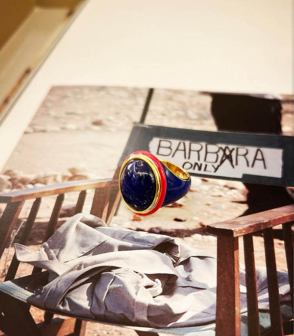 Bague tabarin Lapis lazuli Aurélie Bidermann