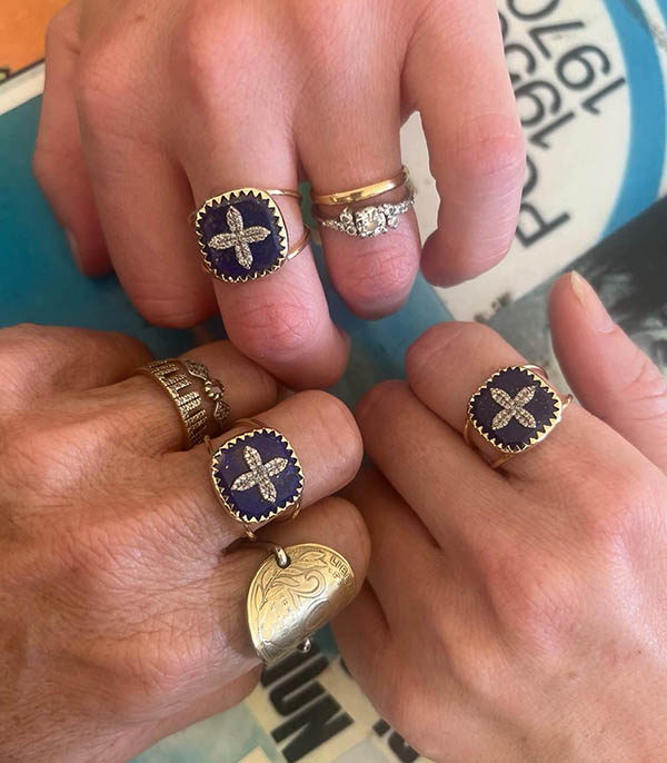 Bague Bowie n°2 Lapis Diamant x Jane de Boy Pascale Monvoisin