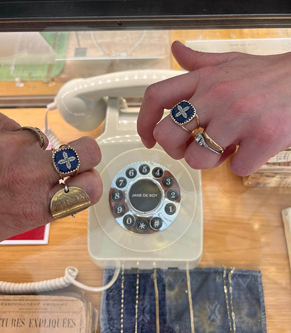 Bague Bowie n°2 Lapis Diamant x Jane de Boy Pascale Monvoisin