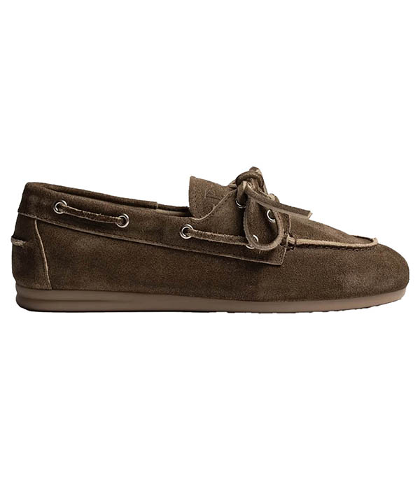 Mocassins Boat en Daim Dark Brown Posa