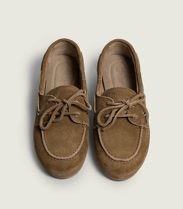 Mocassins Boat en Daim Desert Tan Posa