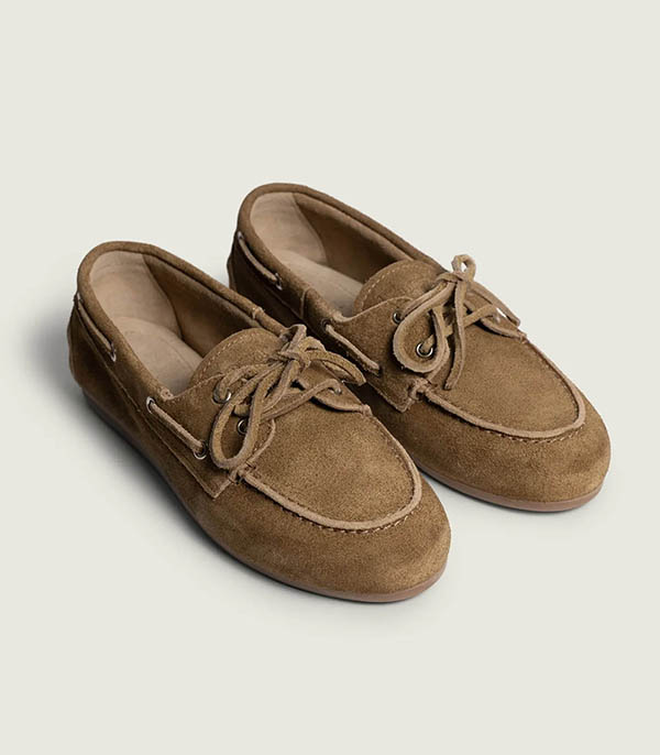 Mocassins Boat en Daim Desert Tan Posa