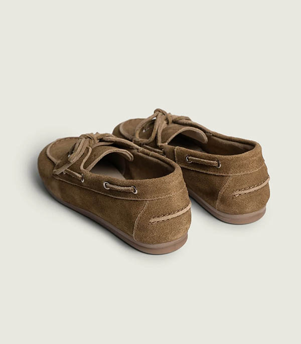 Mocassins Boat en Daim Desert Tan Posa
