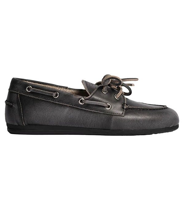 Mocassins Boat en Cuir Brushed Black Posa