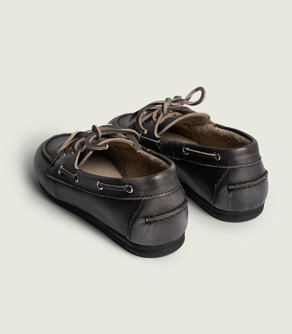Mocassins Boat en Cuir Brushed Black Posa