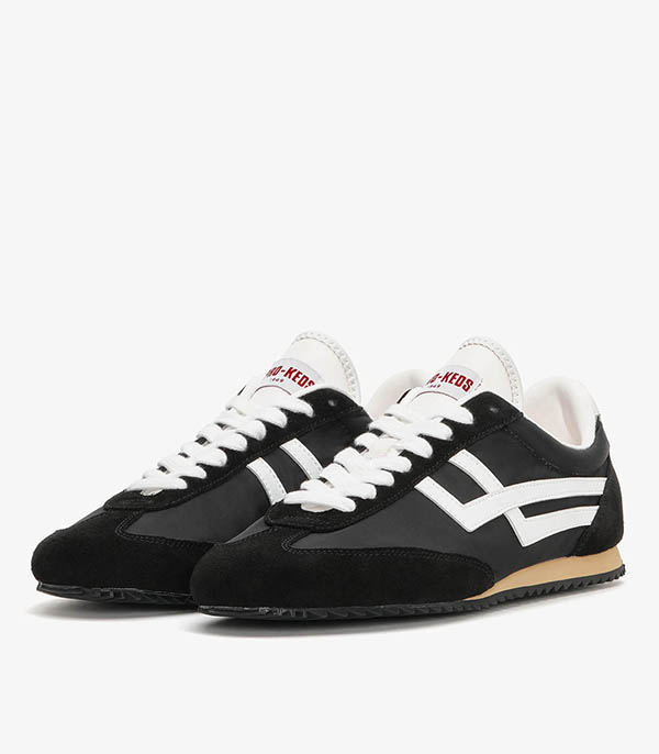 Baskets Racer 77 Black and White Pro-Keds