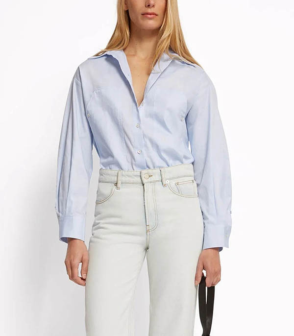 Chemise Angele Uni Bleu Roseanna