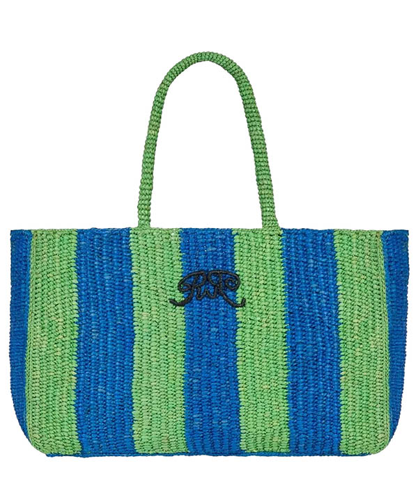 Tote Bag Leaf Raphia Roseanna