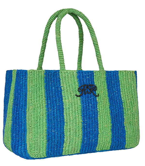 Tote Bag Leaf Raphia Roseanna