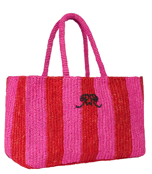 Tote Bag Leaf Raphia Roseanna