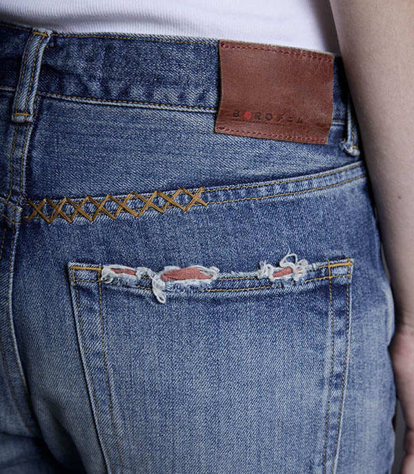 Jean Nikko Mid Rise Dead Flowers BORO