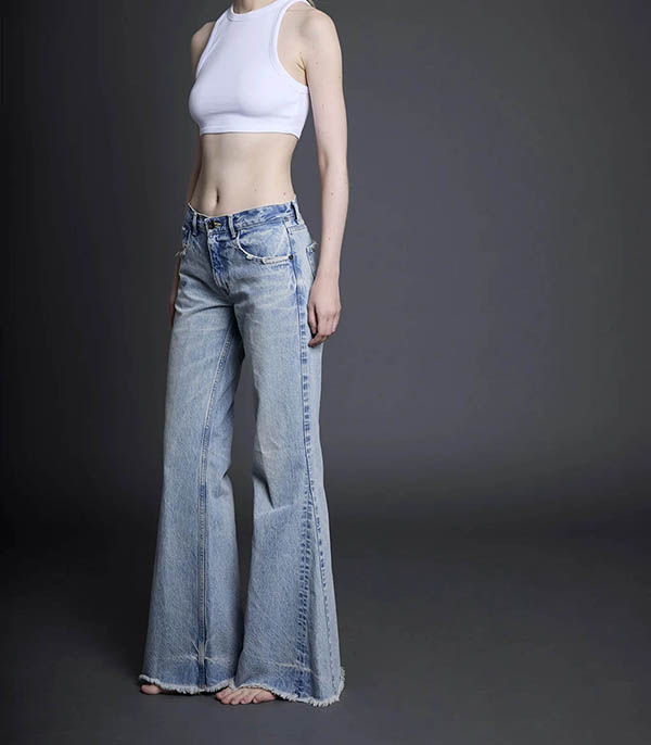 Jean Kushiro Low Rise Flare High Voltage BORO