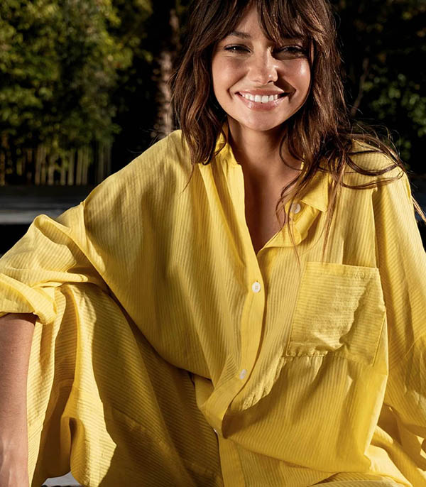 Robe Chemise Port Miou Citron Maison Saint Julien