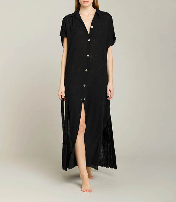 Robe Chemise Santorini Black Maison Saint Julien