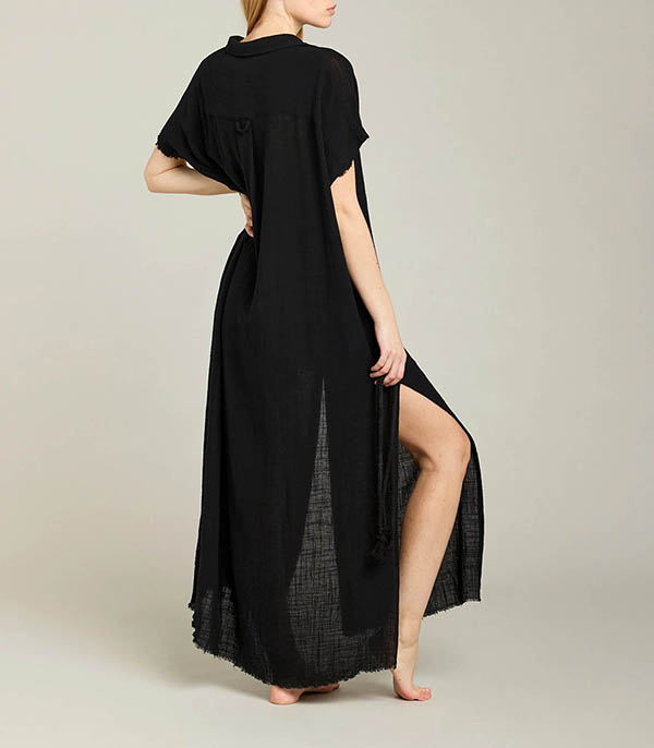 Robe Chemise Santorini Black Maison Saint Julien