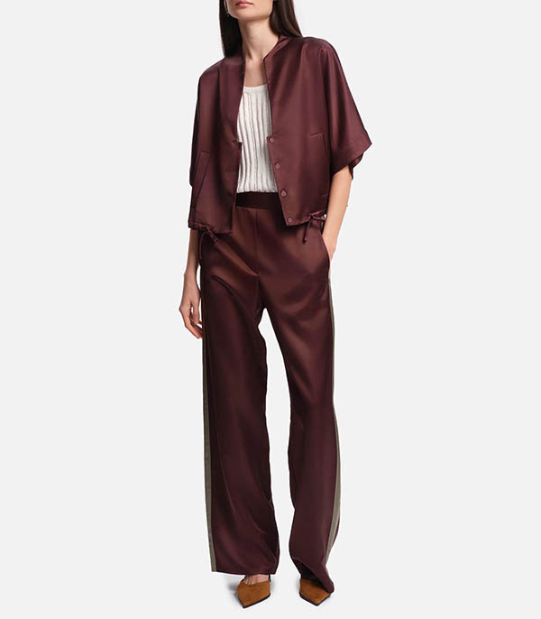 Chemise Isha Brown Satin Margaux Lonnberg