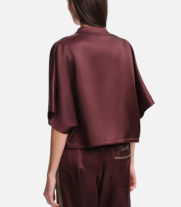 Chemise Isha Brown Satin Margaux Lonnberg