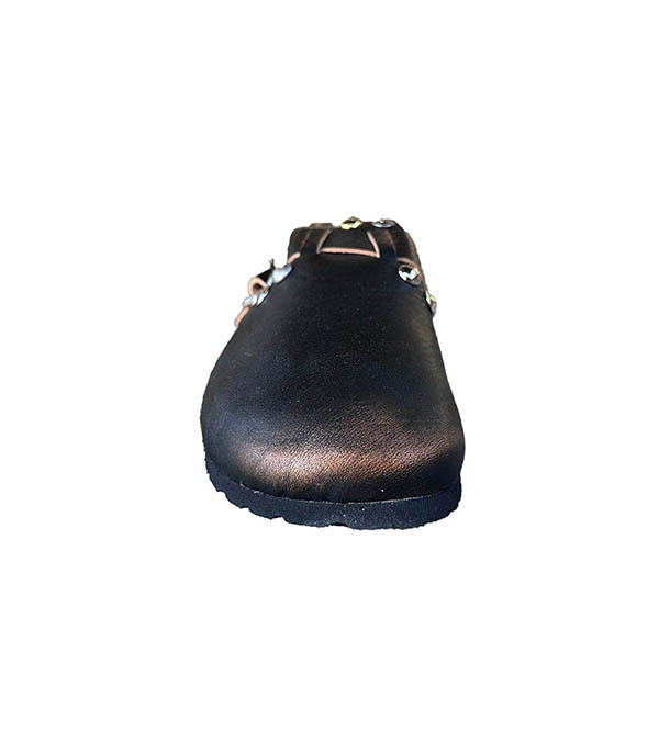 Mules en cuir Apsortabile Noir Post&Co